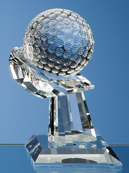 Large image for Optical Crystal Golf Ball on Mounted Hand Award
